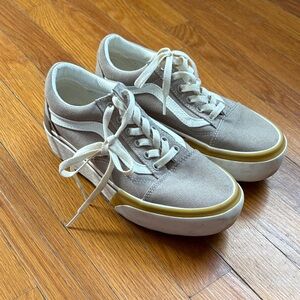 Vans Gray and Cream Sneakers